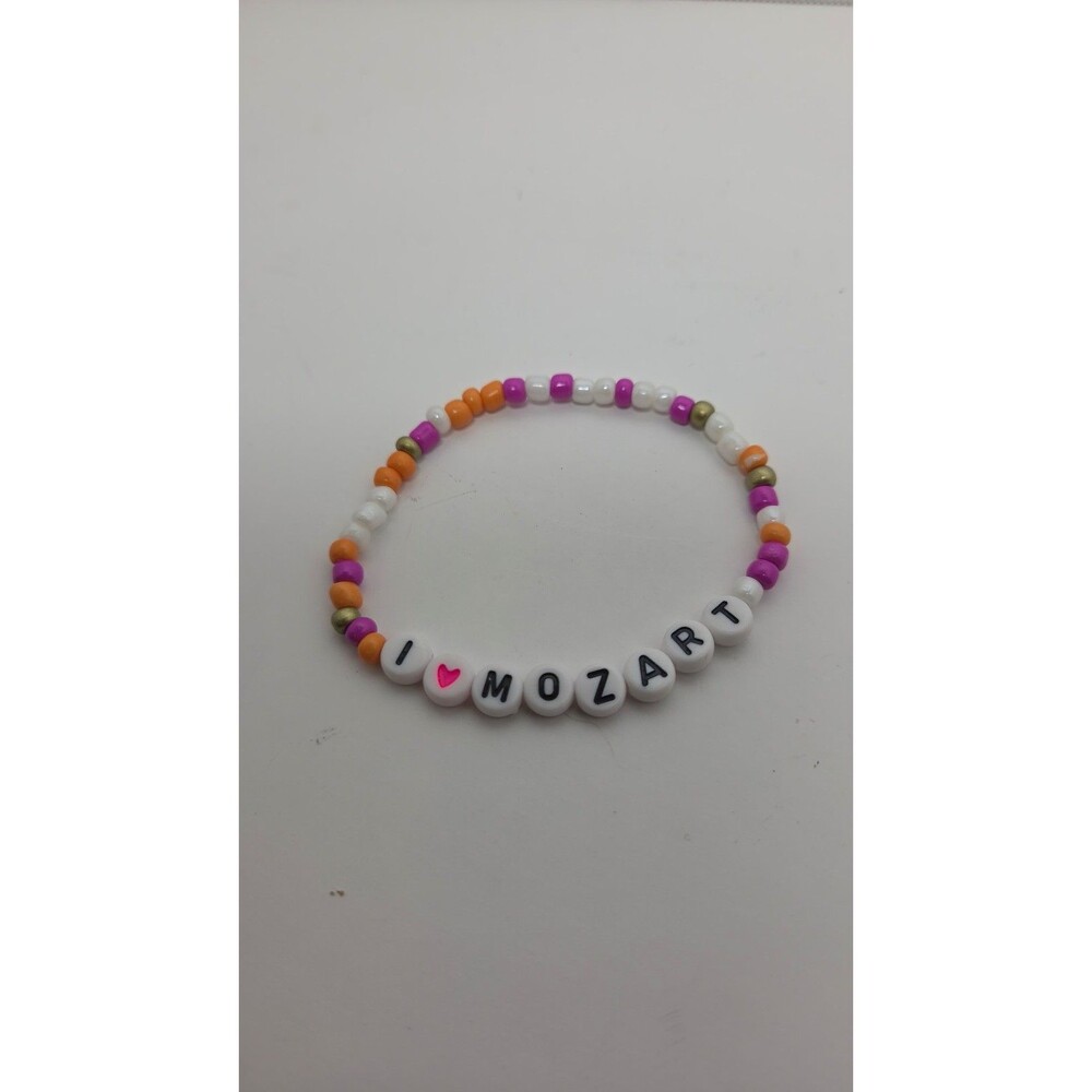 "I ❤️ MOZART" Beaded Bracelet